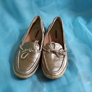 COPY - Clarks, Gold moccasins